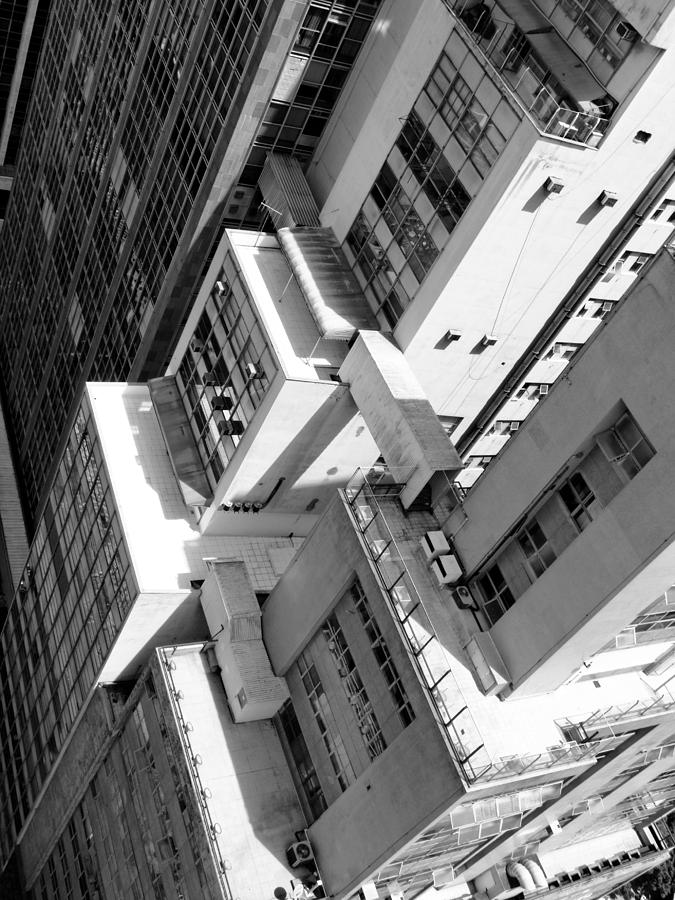 View from Edificio Martinelli BW - Sao Paulo Photograph by Julie Niemela