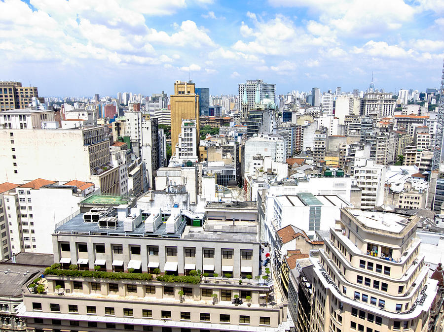 Architecture Photograph - View from Edificio Martinelli - Sao Paulo by Julie Niemela