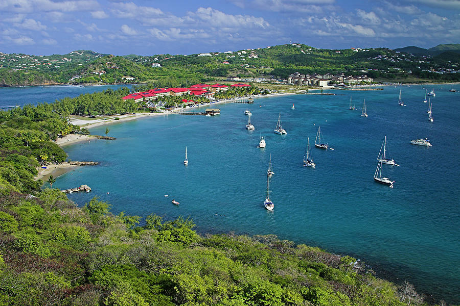 View from Fort Rodney-St Lucia Photograph by Chester Williams