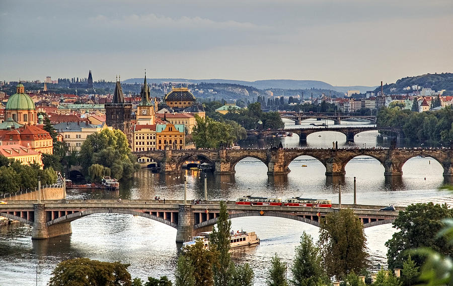 View from Letna to Prague city Photograph by Miguel Sanz