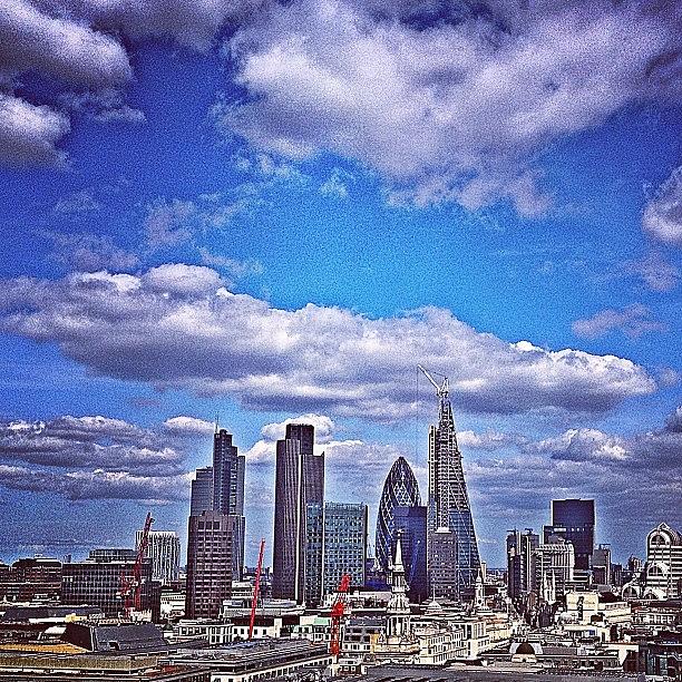 London Photograph - View From. #london #skyline #blue by Alex Nisbett