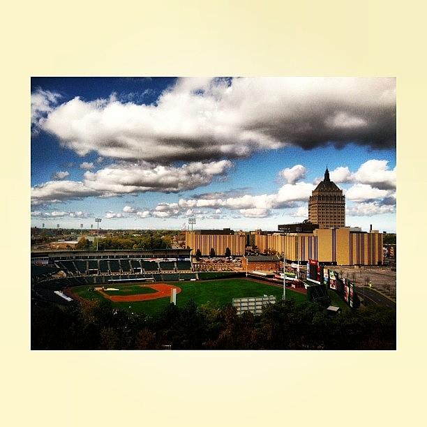 Baseball Photograph - View From My Dads Office Building> by Matthew Kaiser