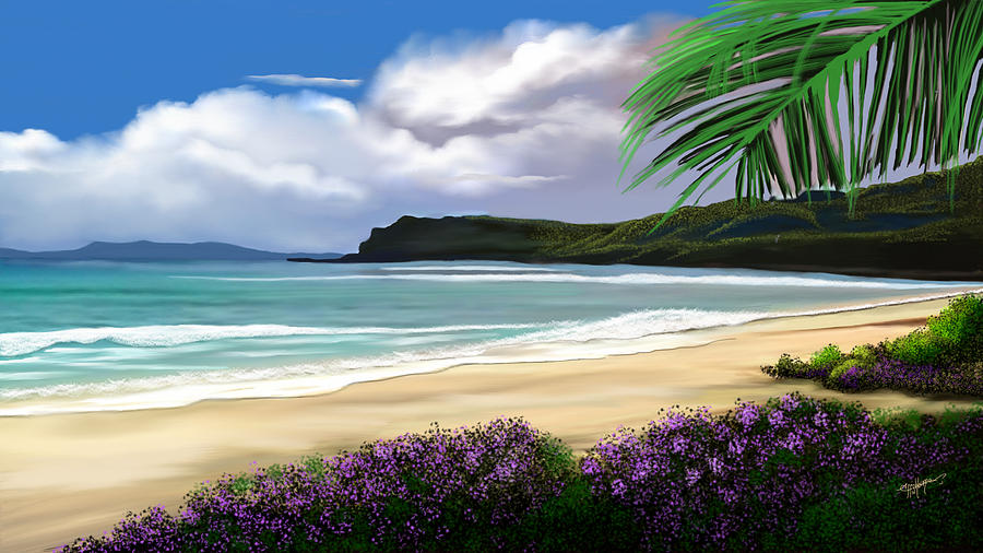 View from my villa Digital Art by Anthony Fishburne