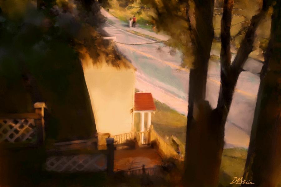 Landscape Painting - View from my Window on a Summer Afternoon  B-1 by Diane Strain