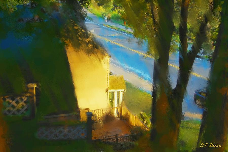 Landscape Painting - View from my Window on a Summer Afternoon  B-12 by Diane Strain