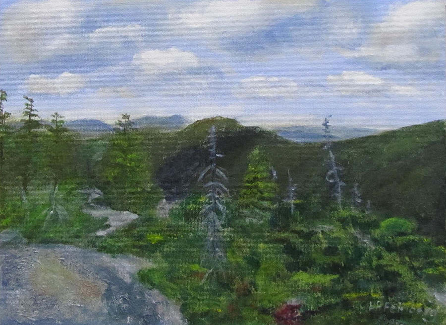 View from Noon Peak Painting by Linda Feinberg