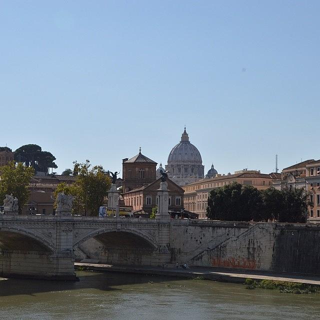 Bridge Photograph - View From Ponte SantAngelo by Eve Tamminen