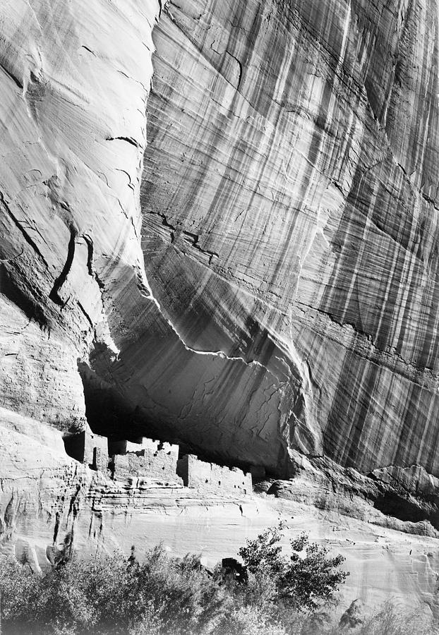 View from river valley Canyon de Chelly Digital Art by Ansel Adams
