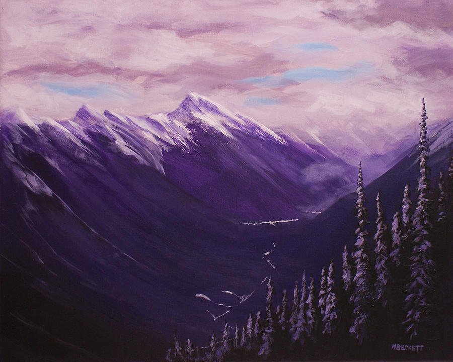 Banff National Park Painting - View from Sulphur Mountain by Michael Beckett