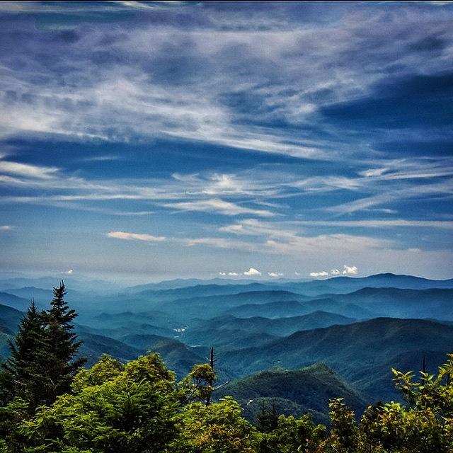 Northcarolina Photograph - View From The Blue Ridge Parkway - Love by Randall Allen