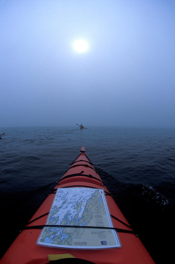 Boat Photograph - View From The Bow Of A Sea Kayak by David McLain