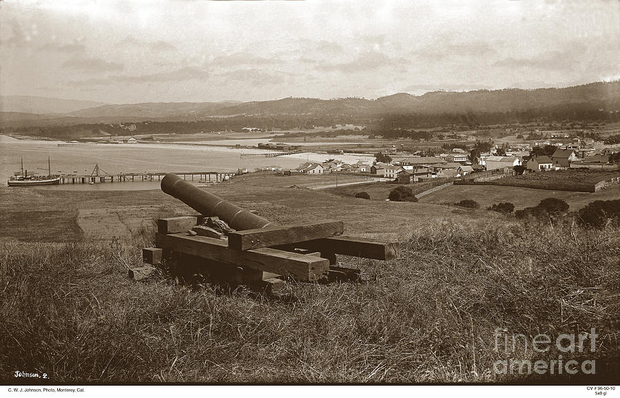 Fort Photograph - View from the Fort Presidio of Monterey circa 1885 by Monterey County Historical Society