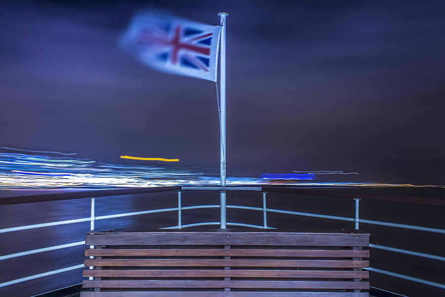 Flag Photograph - View from the Mersey Ferry by Paul Madden