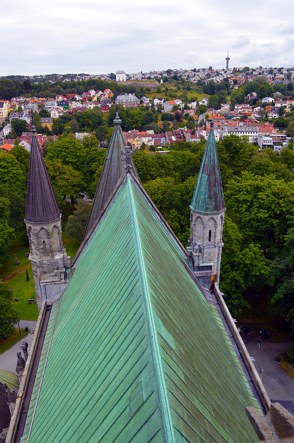 View from the Nidaros Cathedral Photograph by Carol Eliassen