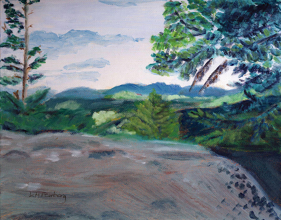 View from the Noon Peak Trail Painting by Linda Feinberg