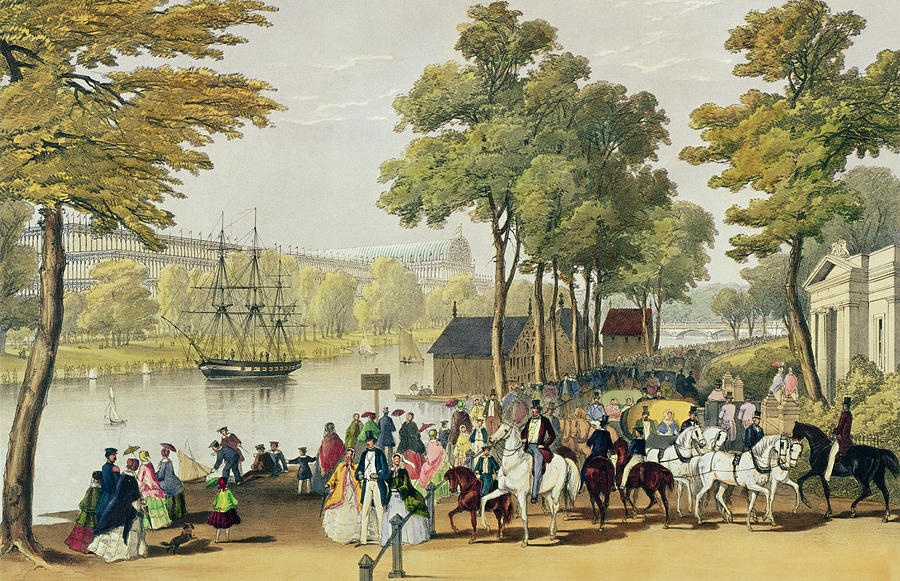 Hyde Park Painting - View from the North Bank of the Serpentine by Philip Brannan