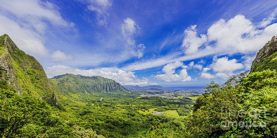 Pali Lookout Photograph - View From the Pali Lookout 2 to 1 Aspect Ratio by Aloha Art
