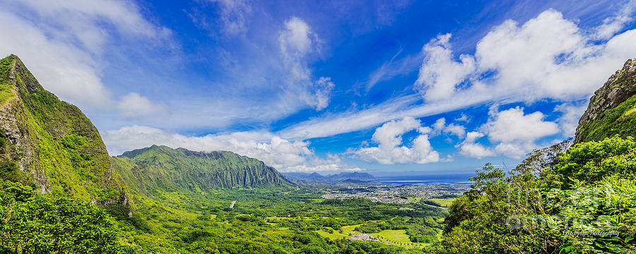 View From the Pali Lookout Photograph by Aloha Art