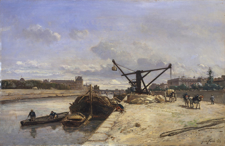 View from the Quai d Orsay Painting by Johan Barthold Jongkind