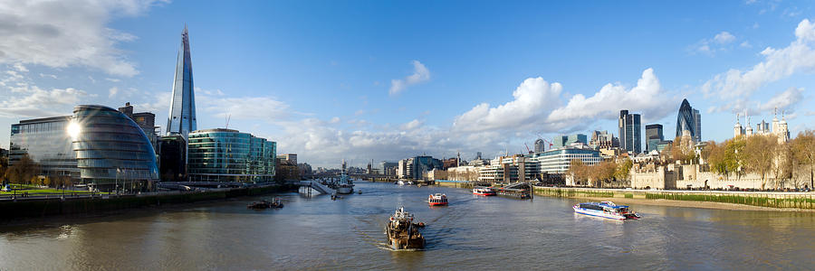 View of the River Thames from Tower Bridge Photograph by Gary Eason
