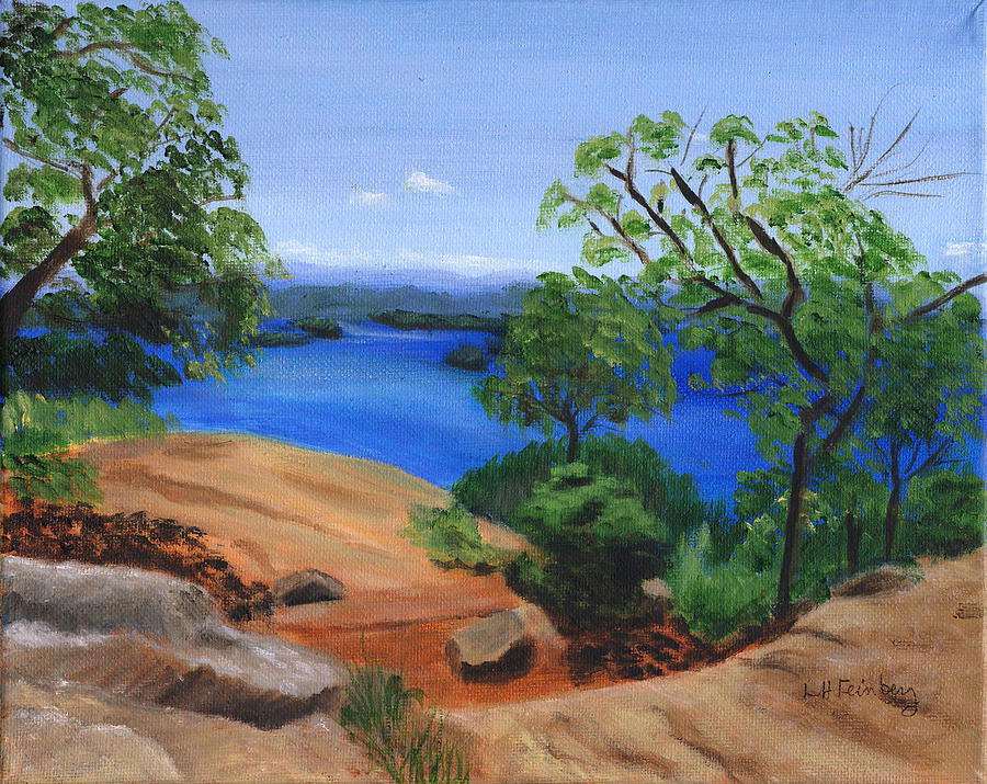 View from West Rattlesnake Painting by Linda Feinberg
