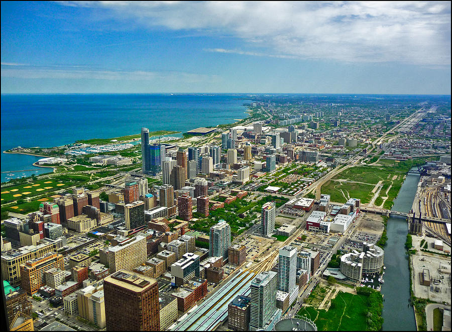 East View of Chicago from Willis Tower Photograph by Ginger Wakem