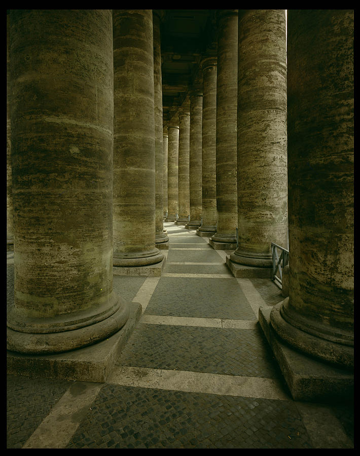Architecture Photograph - View Inside The Colonnade Photo by Gian Lorenzo Bernini