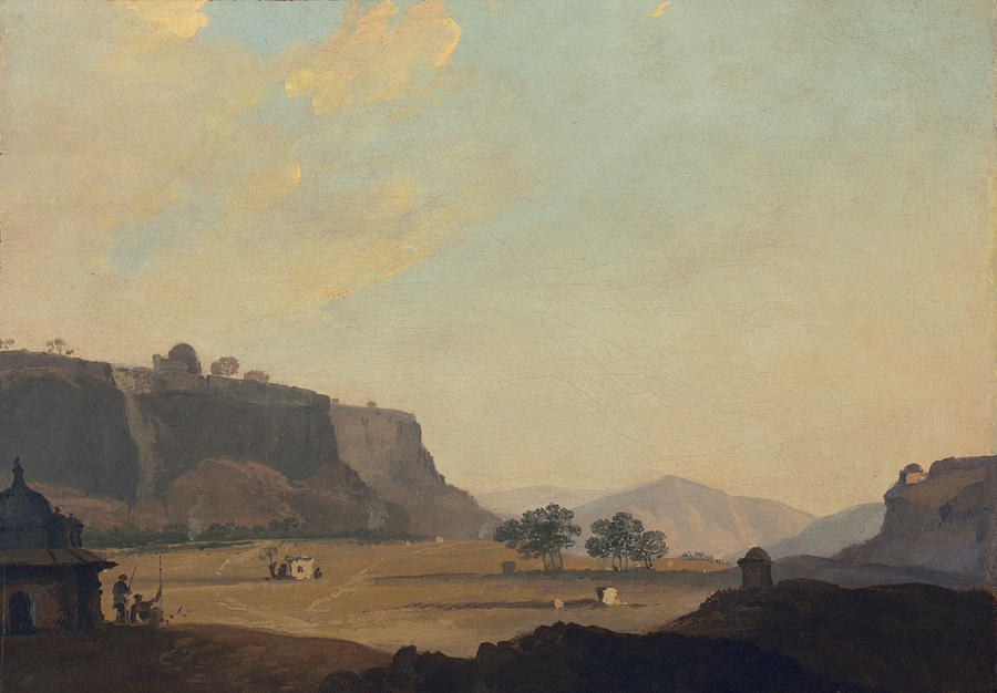 View Near Fort Gwalior, India, C.1783 Painting by William Hodges