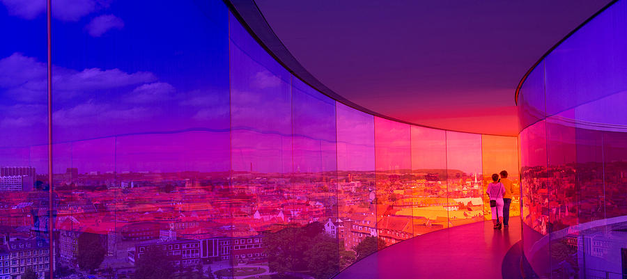 Architecture Photograph - View Of A City From The Translucent by Panoramic Images