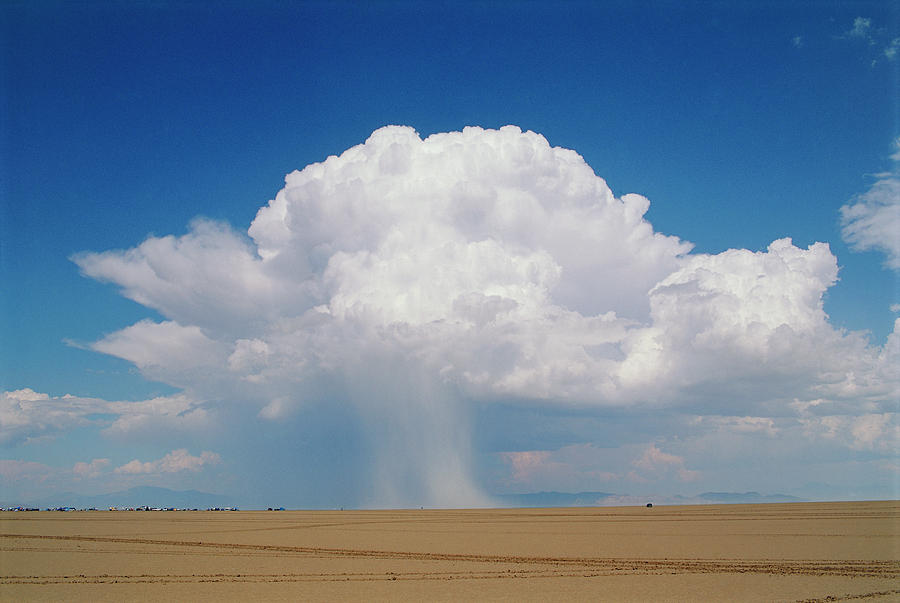 Desert Photograph - View Of A Cumulonimbus Hail Storm Cloud In Desert by George Post/science Photo Library