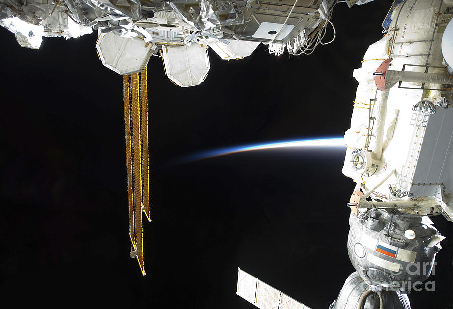 View Of A Docked Russian Soyuz Photograph