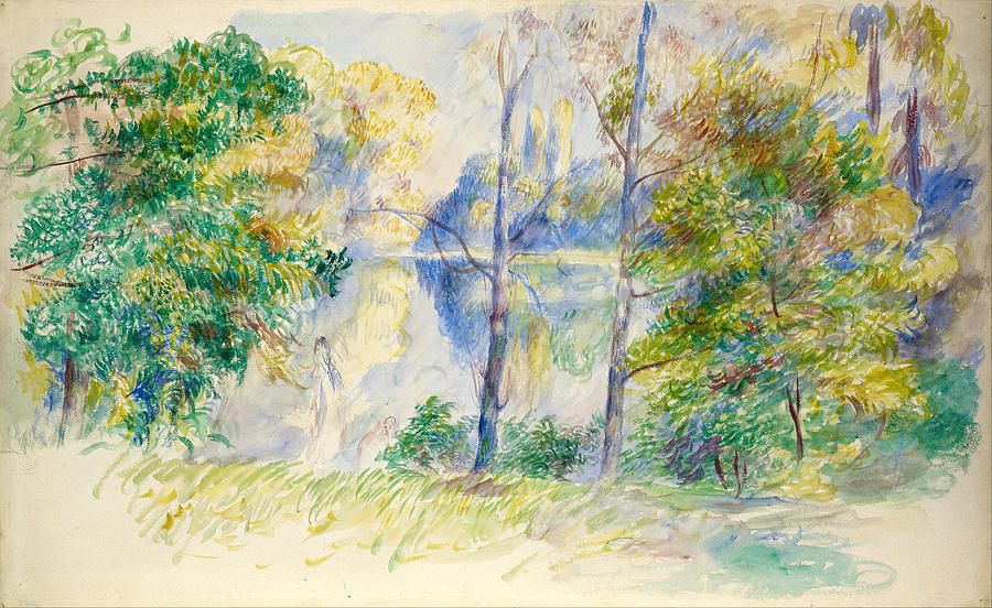 View of a Park Painting by Pierre-Auguste Renoir