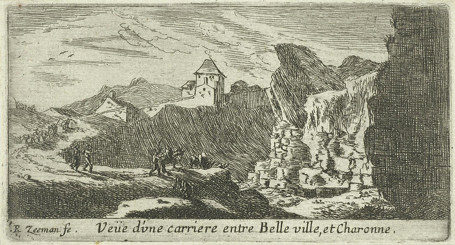 View Of A Quarry Between Belleville And Charonne Drawing by Reinier ...