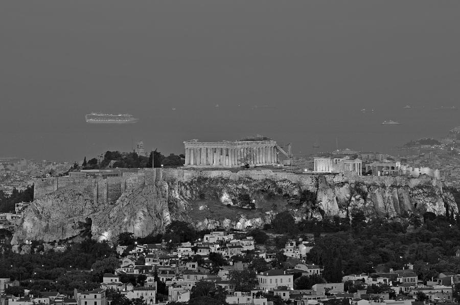View of Acropolis from Lycabettus hill during dawn Photograph by George Atsametakis