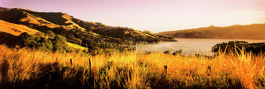 Nature Photograph - View Of Akaroa Harbour, Banks by Panoramic Images