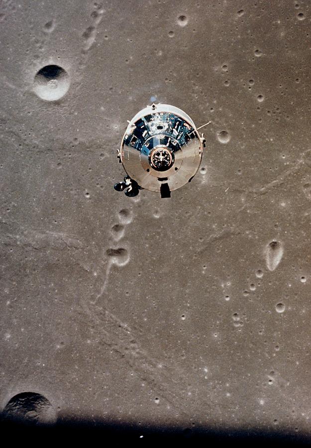 View Of Apollo 11 Command Module In Lunar Orbit Photograph by Nasa/science Photo Library