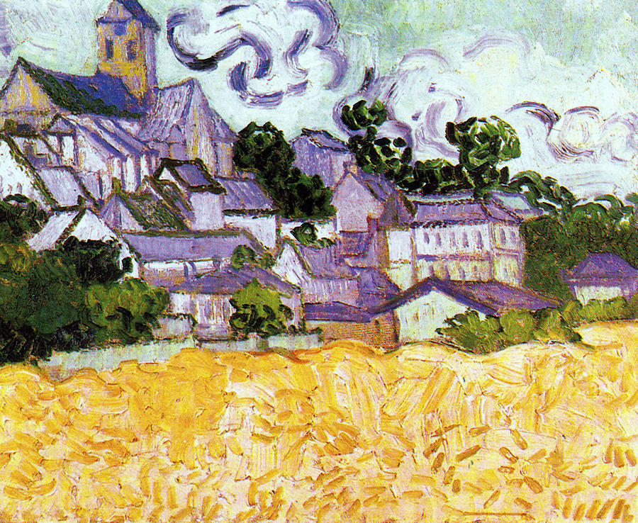 View of Auvers with Church Digital Art by Vincent Van Gogh