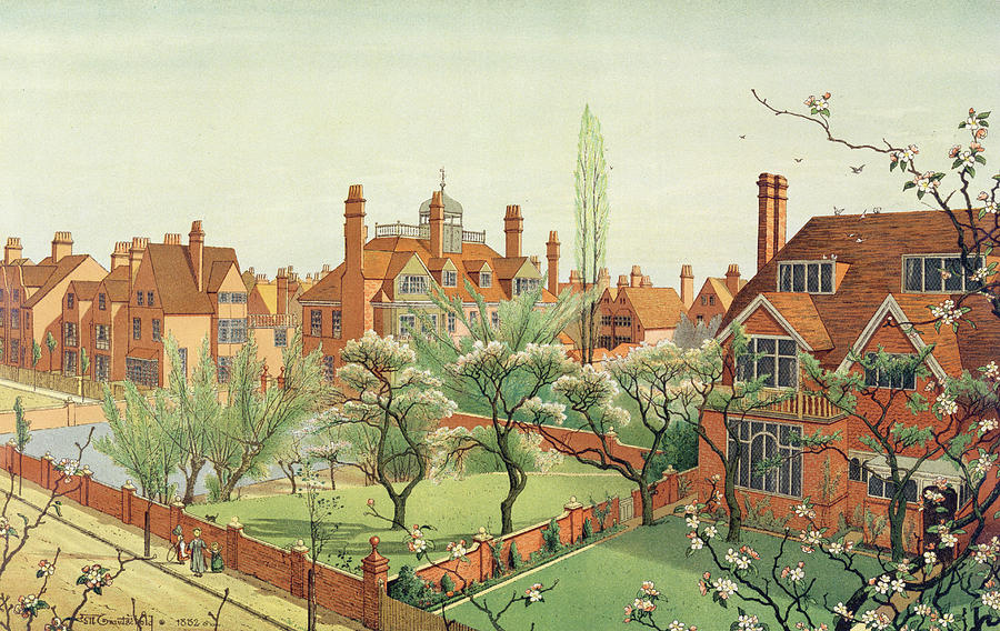 Garden Painting - View Of Bedford Park by English School