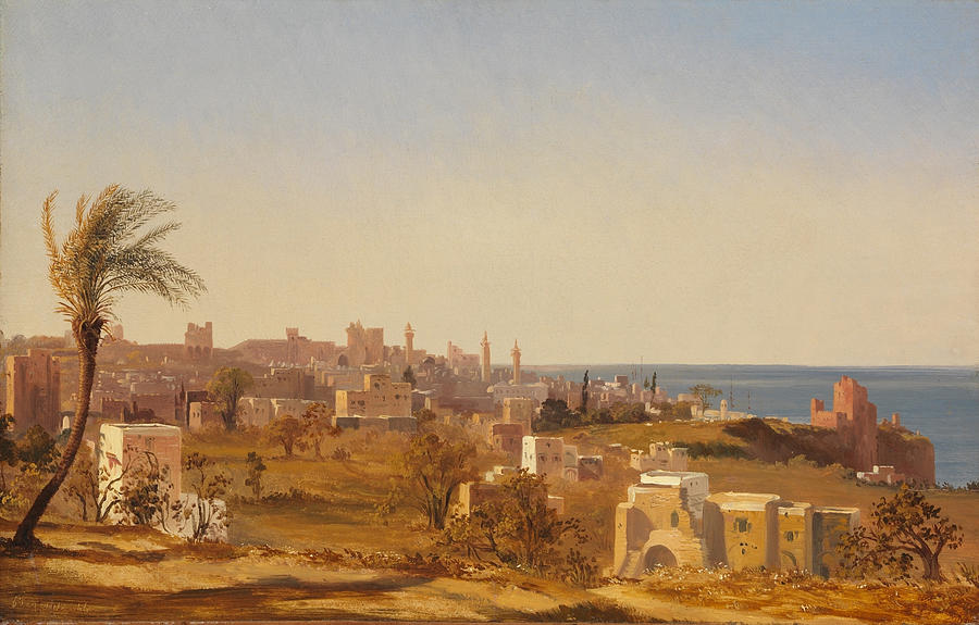 View of Beirut Painting by Jules Coignet