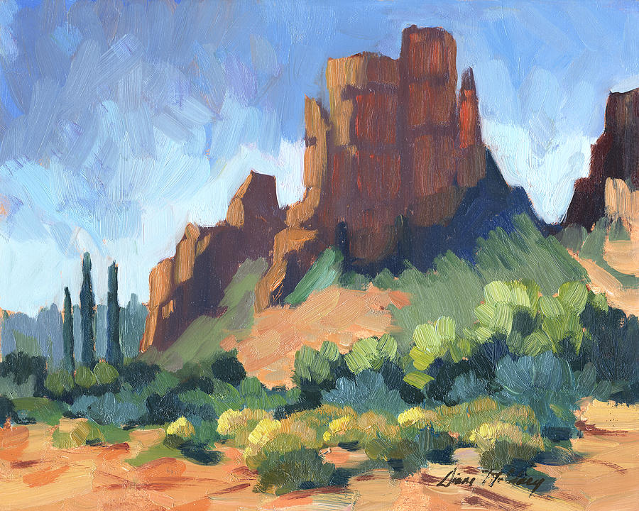 View of Cathedral Rock Sedona Painting by Diane McClary