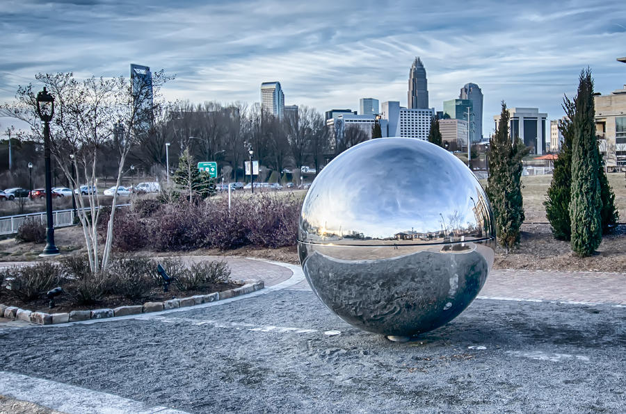 View Of Charlotte Nc Skyline From Midtown Park Photograph by Alex ...