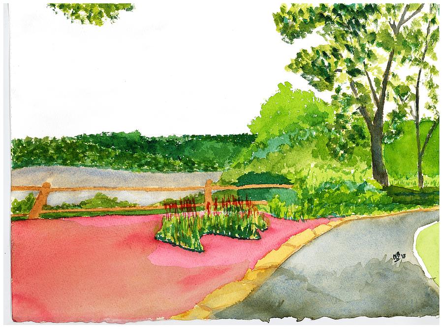 View of Cheat Lake from No. 6 on Lakeview Painting by David Bartsch