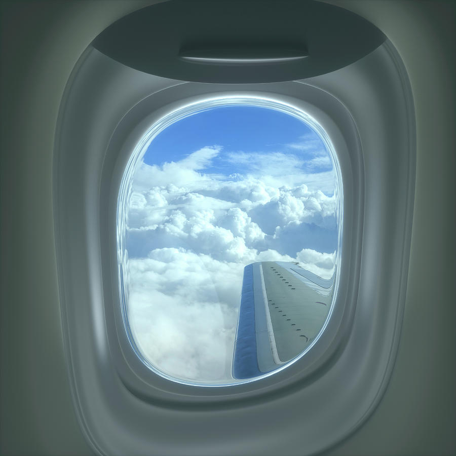 View Of Clouds Through Aeroplane Window Photograph by Ktsdesign/science  Photo Library - Pixels
