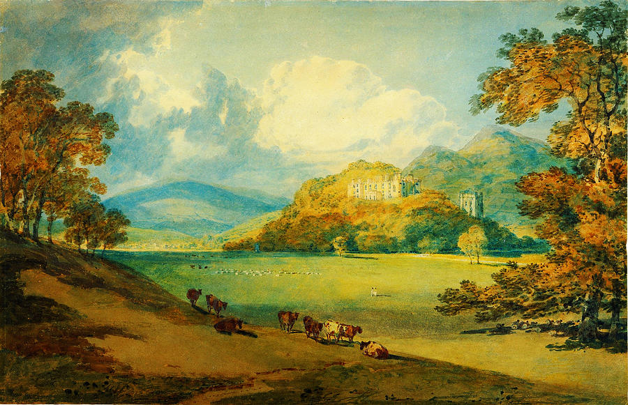 View of Dunster Castle from the Northeast Painting by Celestial Images