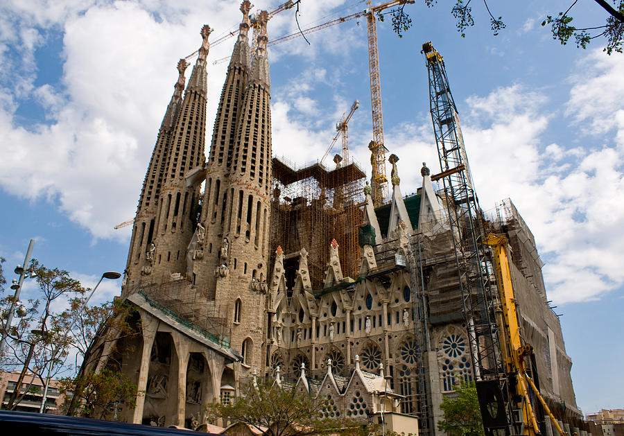 View of Gaudi Temple Photograph by James Gay