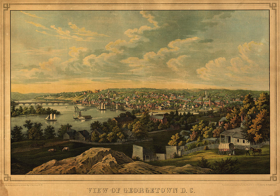 View Of Georgetown Washington D C Drawing