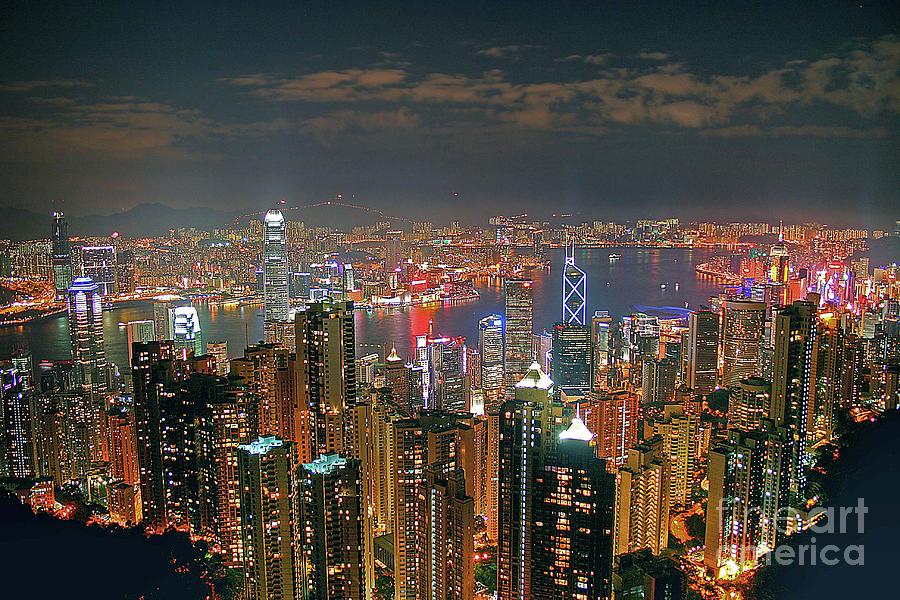 Hong Kong Photograph - View of Hong Kong from the Peak by Lars Ruecker