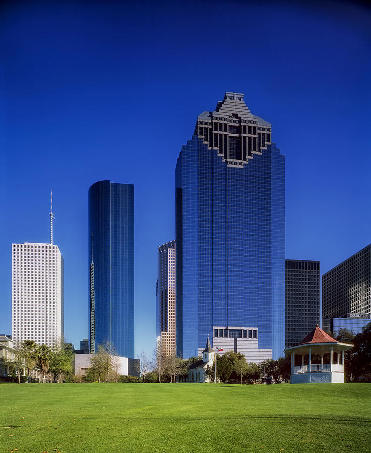 View of Houston Skyline from Sam Houston Park Photograph by Mountain Dreams