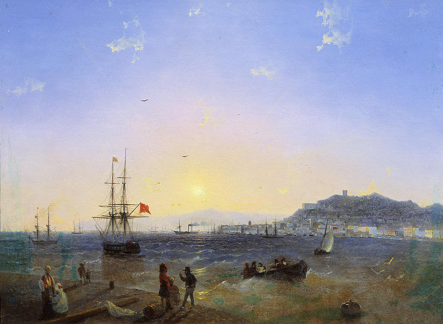 View of Kerch Painting by Ivan Konstantinovich Aivazovsky