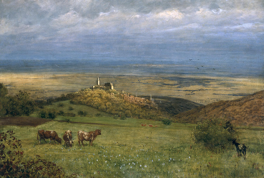 Hans Thoma Painting - View of Kronberg in Taunus by Hans Thoma